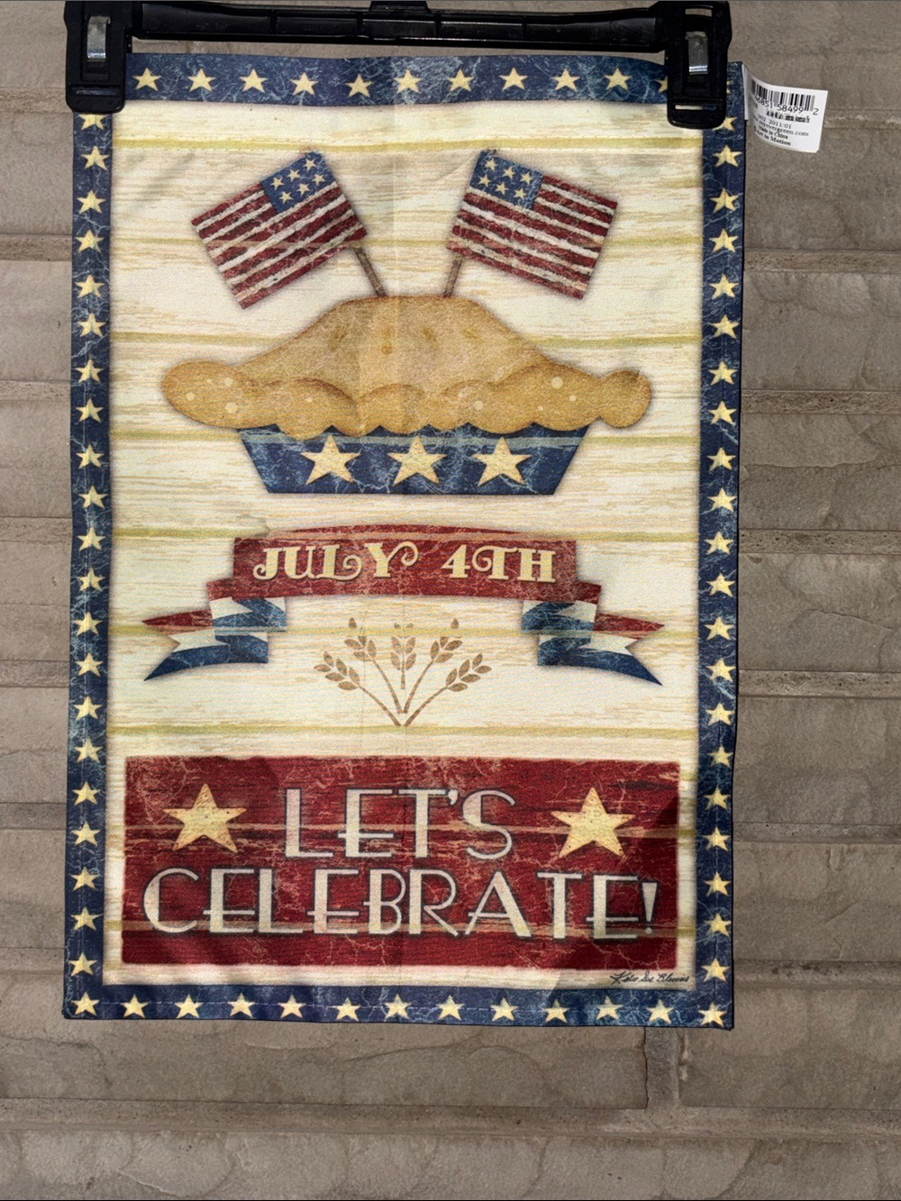 July 4th Decorative Garden Flag - Patriotic Red, White & Blue